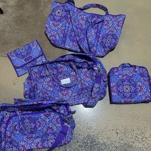 Vera Bradley Purple and Pink Paisley Bag